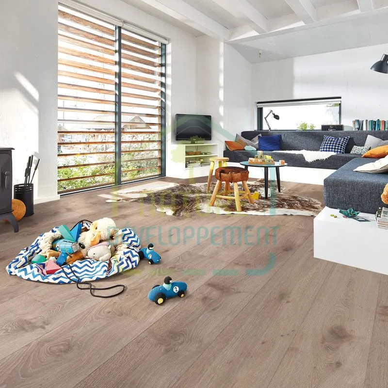 Sol stratifie grande lame, résistant à l’eau 24h, décor chêne Meister LL 250 – Image 8