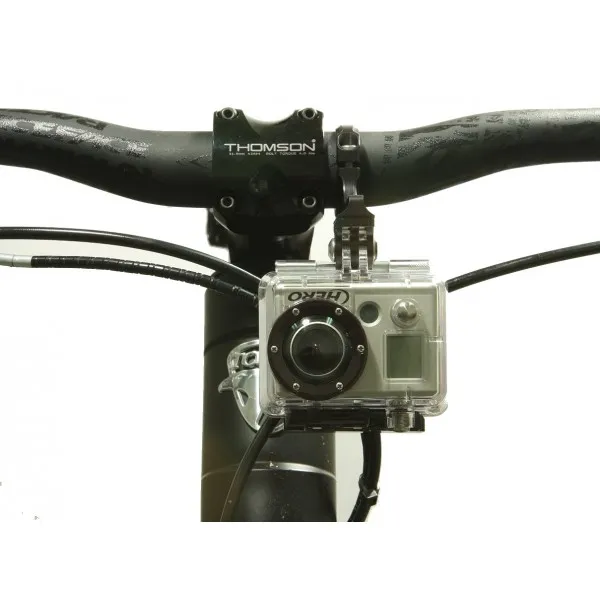 Fixation aluminium noir avec déport pour tube inférieur à 32mm – Image 3