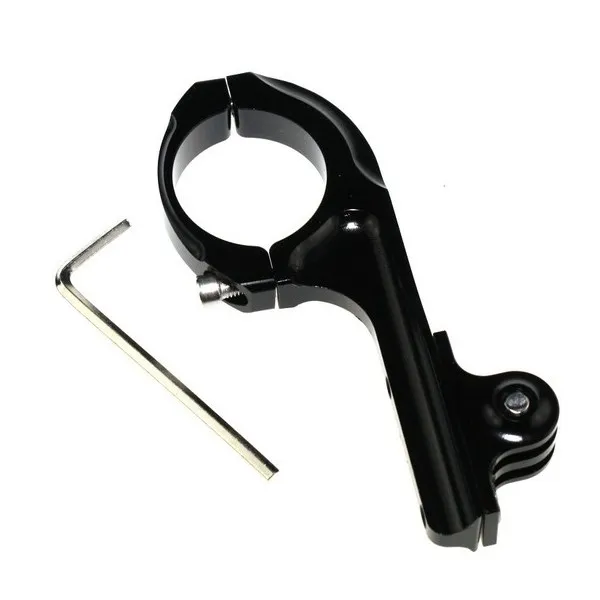 Fixation aluminium noir avec déport pour tube inférieur à 32mm – Image 2