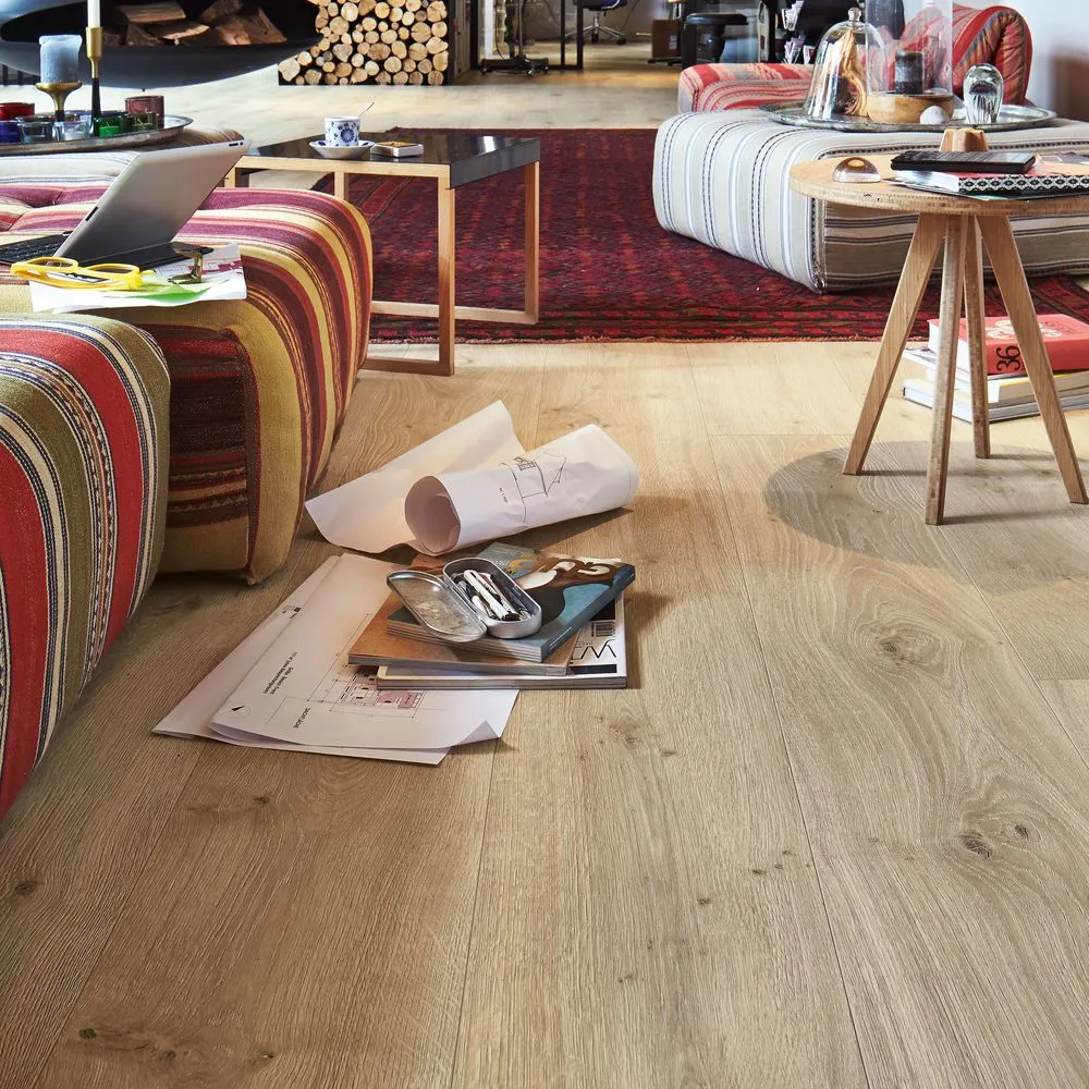 Sol stratifie grande lame, résistant à l’eau 24h, décor chêne Meister LL 250 – Image 5