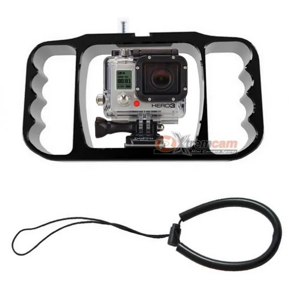 Fixation à deux prises ALU pour GoPro 3 avec déclencheur