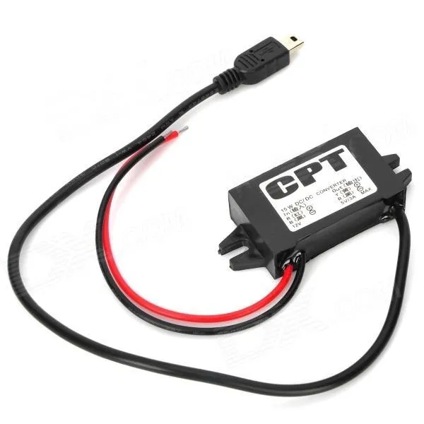 Convertisseur 12V vers mini USB 5V
