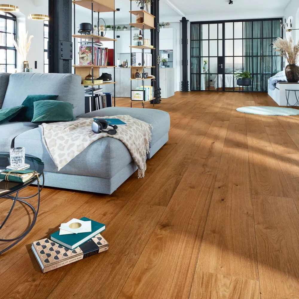 Sol en bois huile nature lame XXL Lindura HD400 Meister
