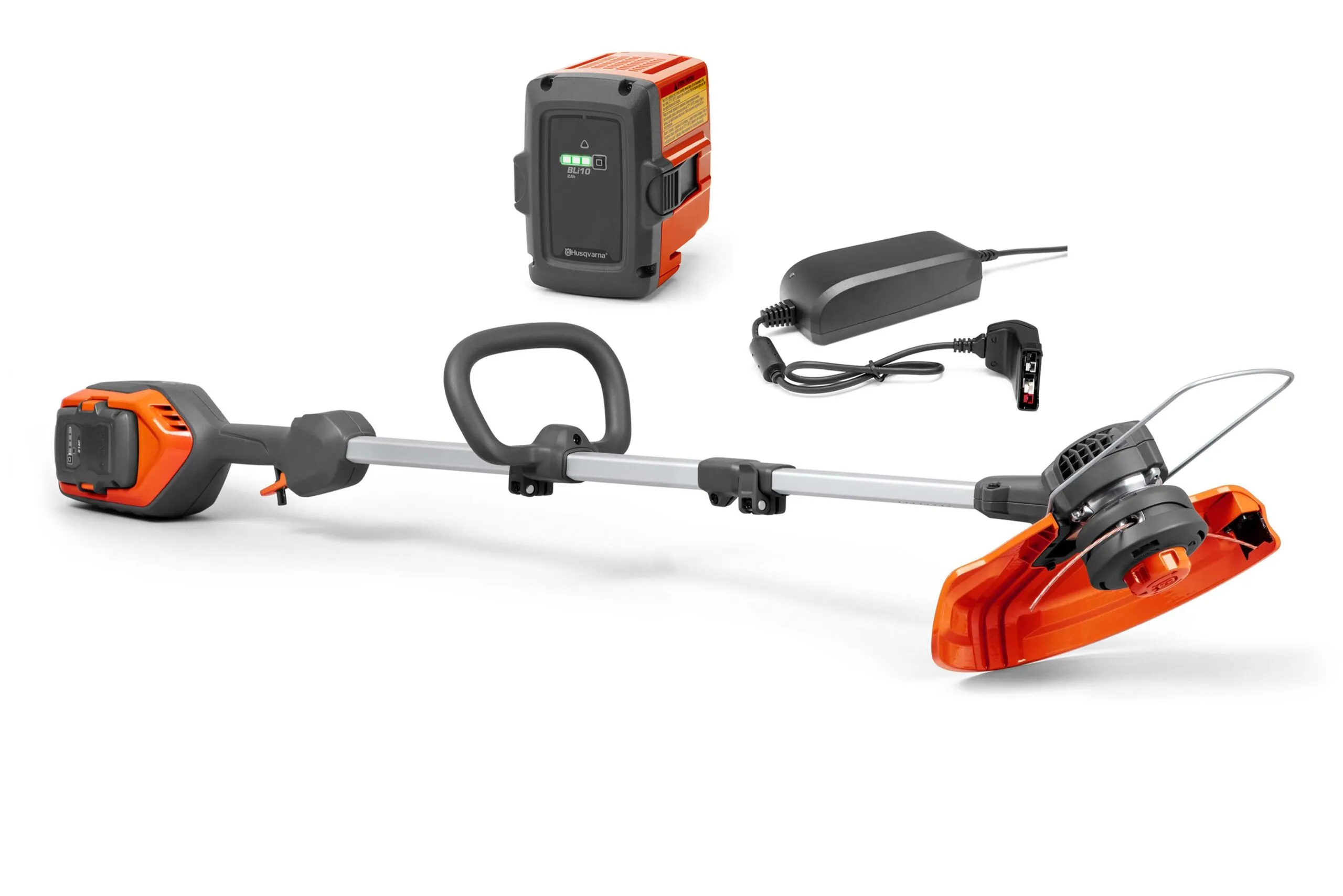 Coupe-bordure à batterie HUSQVARNA – 215iL (pack batterie BLi10 ou 40B-70, chargeur 40-C80 et taille-haie 215iHD45) – Image 2
