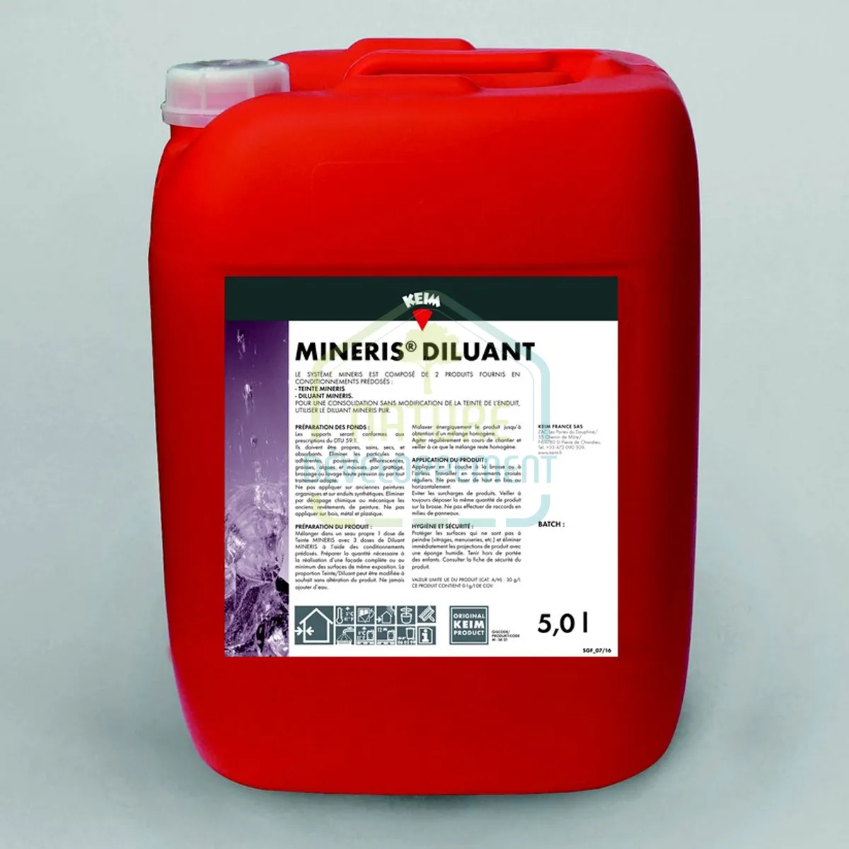 Impression minérale et diluant KEIM Diluant Mineris