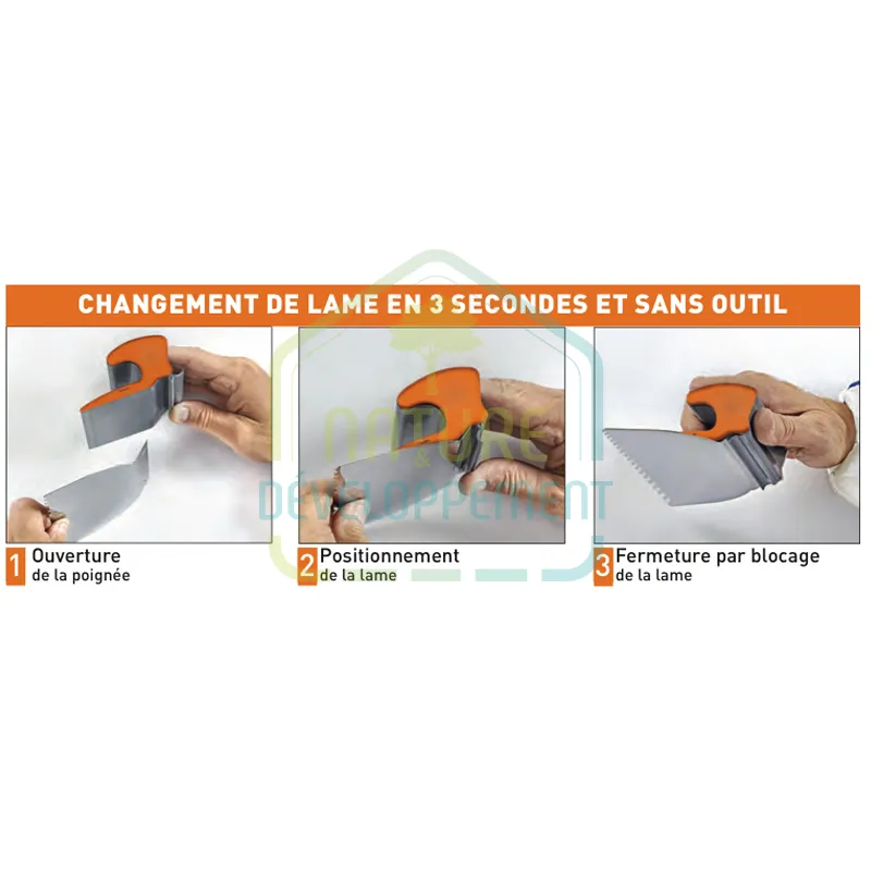 Peigne colle carrelage à lame interchangeable de OCAI – Image 2