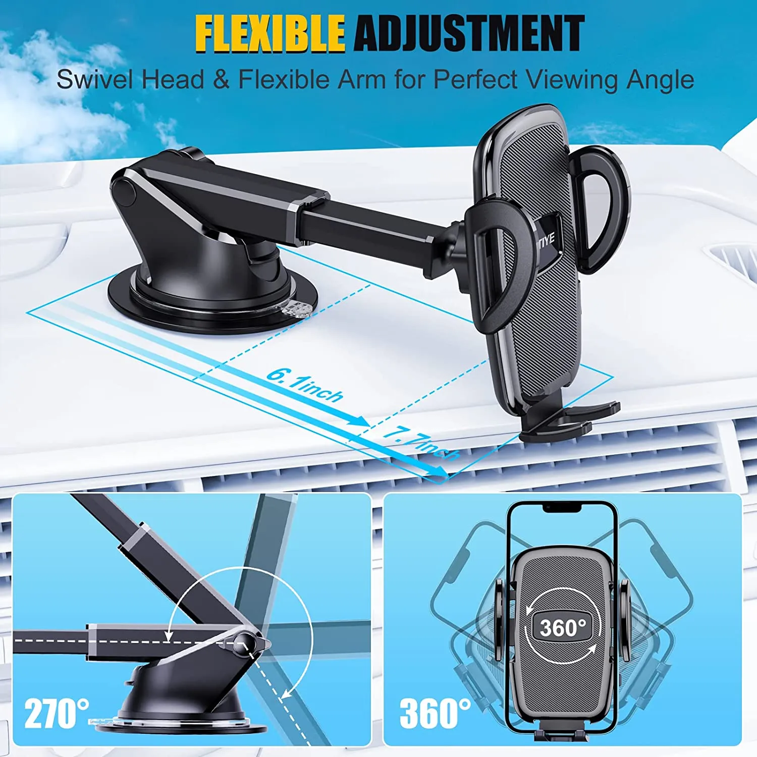 Support Téléphone Portable Universel pour Voiture – Image 4