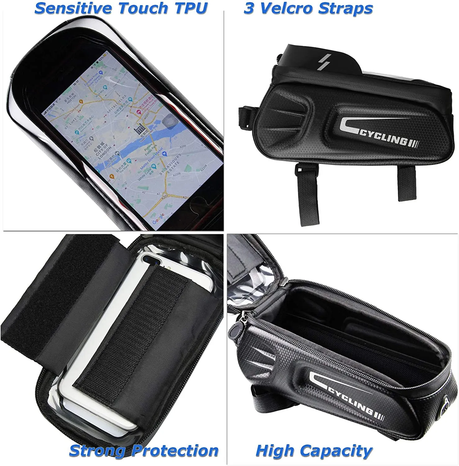 Pochette Téléphone Vélo Étanche avec Pare-Soleil – Image 2