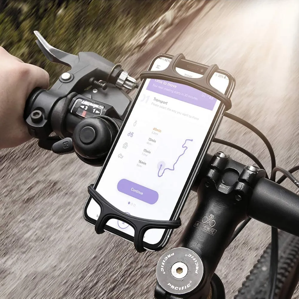 Support Smartphone pour Vélo avec Bandes en Silicone – Image 4