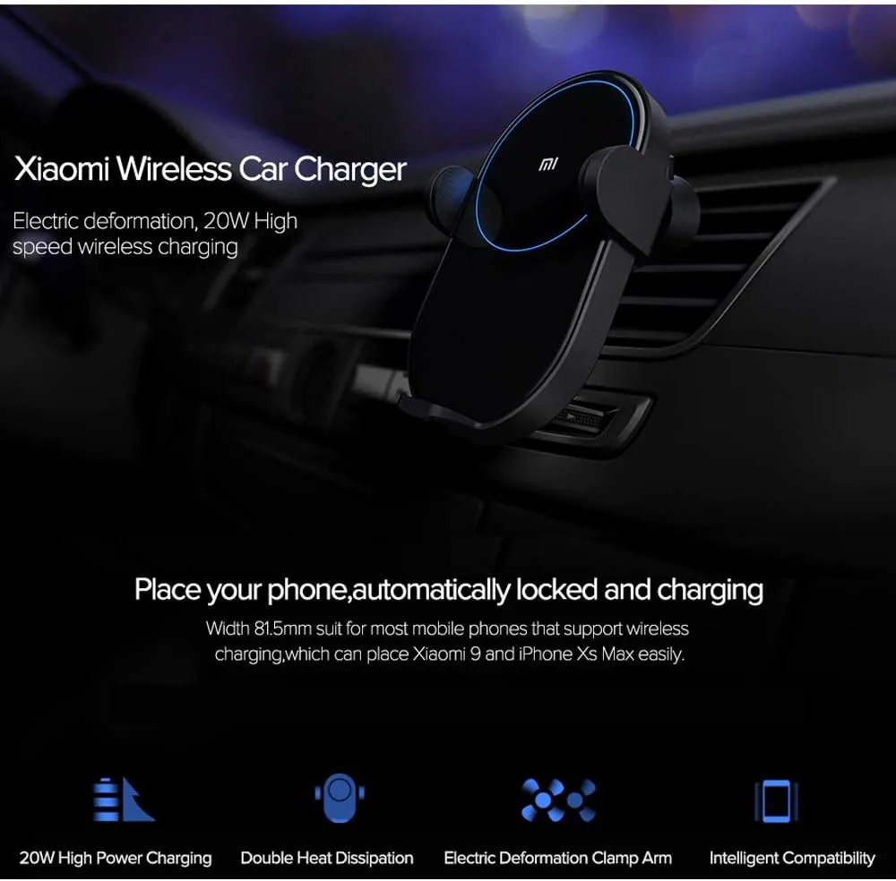 Support Téléphone Voiture Chargeur Sans Fil – Image 4